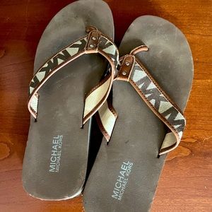 Size 9 Michael Kors Flip-flops